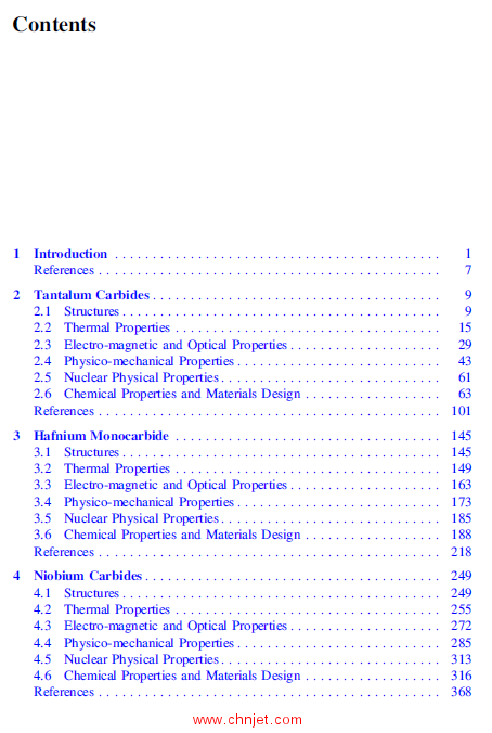 《Ultra-High Temperature Materials II：Refractory Carbides I (Ta, Hf, Nb and Zr Carbides)》