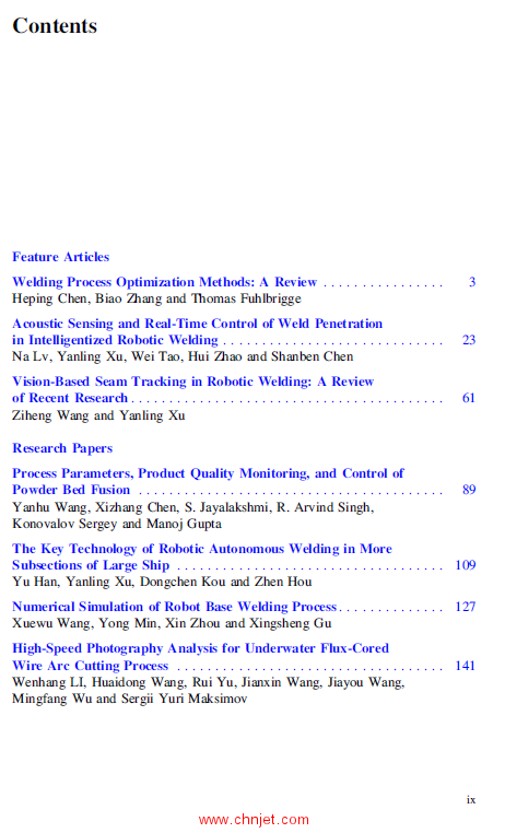 《Transactions on Intelligent Welding Manufacturing》第三卷 2019年