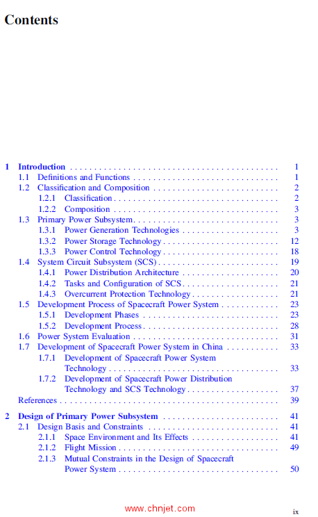 《Spacecraft Power System Technologies》