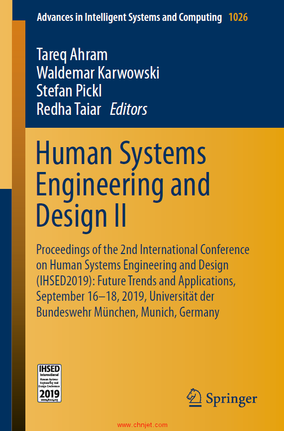 《Human Systems Engineering and Design II：Proceedings of the 2nd International Conference on Human  ...