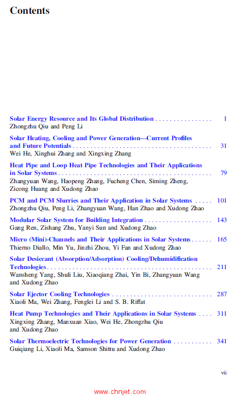 《Advanced Energy Efficiency Technologies for Solar Heating, Cooling and Power eneration》