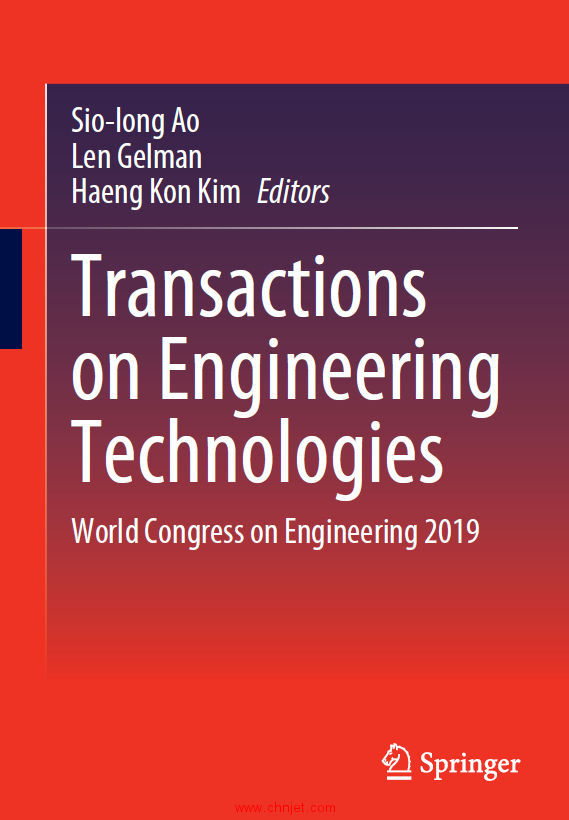 《Transactions on Engineering Technologies：World Congress on Engineering 2019》