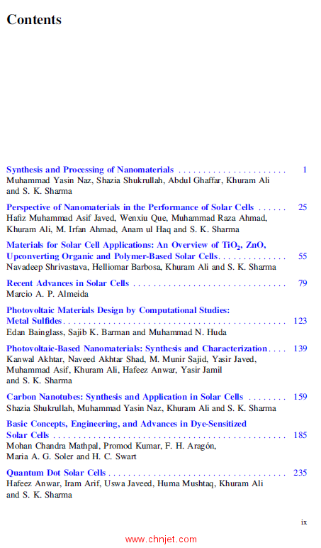 《Solar Cells：From Materials to Device Technology》