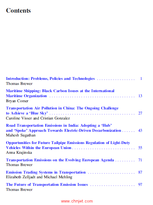 《Transportation Air Pollutants：Black Carbon and Other Emissions》