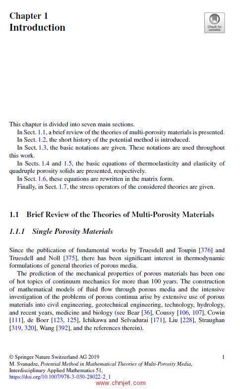 《Potential Method in Mathematical Theories of Multi-Porosity Media》