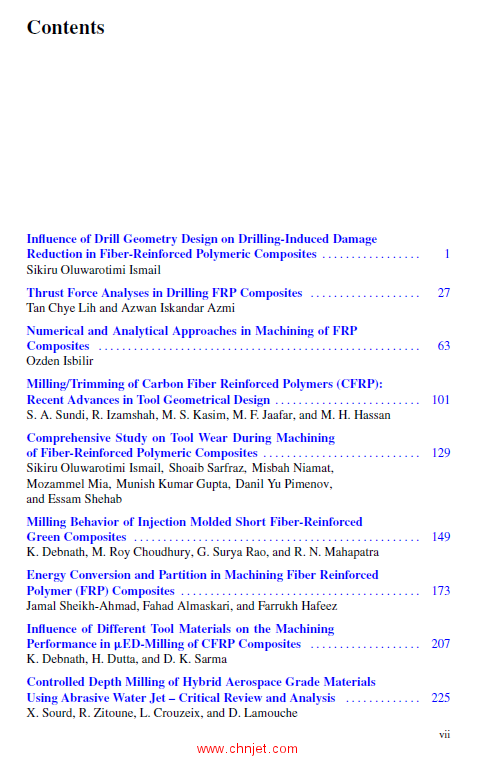 《Machining and Machinability of Fiber Reinforced Polymer Composites》