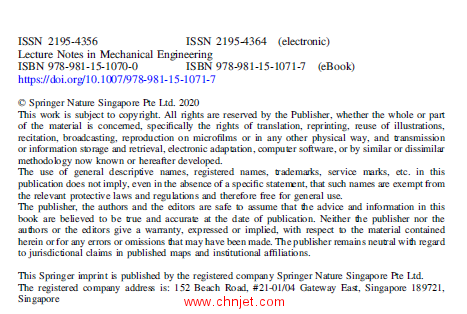 《Recent Advances in Mechanical Engineering：Select Proceedings of NCAME 2019》