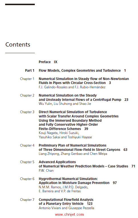 《Numerical Simulations:Examples and Applications in Computational Fluid Dynamics》