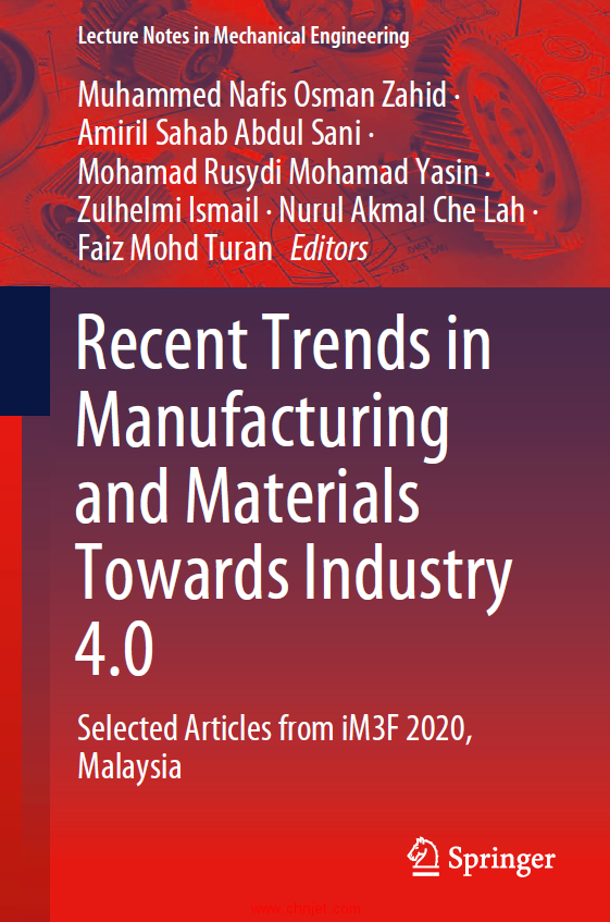 《Recent Trends in Manufacturing and Materials Towards Industry 4.0：Selected Articles from iM3F 202 ...