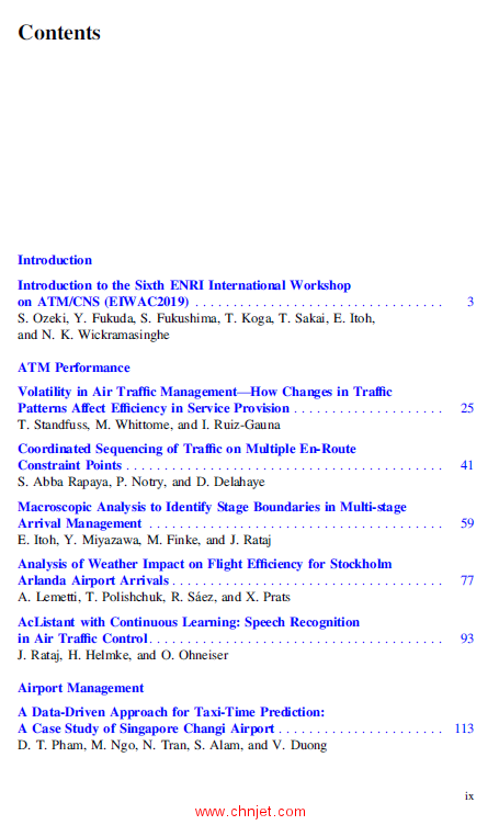 《Air Traffic Management and Systems IV：Selected Papers of the 6th ENRI International Workshop on A ...