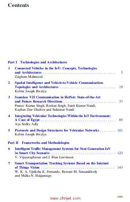 《Connected Vehicles in the Internet of Things：Concepts, Technologies and Frameworks for the IoV》 ...