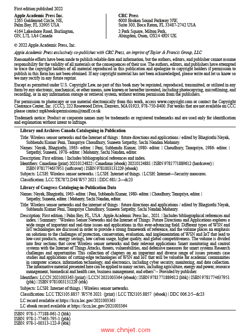 《Wireless Sensor Networks and the Internet of Things：Future Directions and Applications》