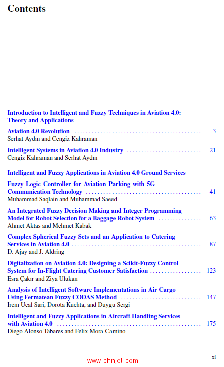 《Intelligent and Fuzzy Techniques in Aviation 4.0：Theory and Applications》