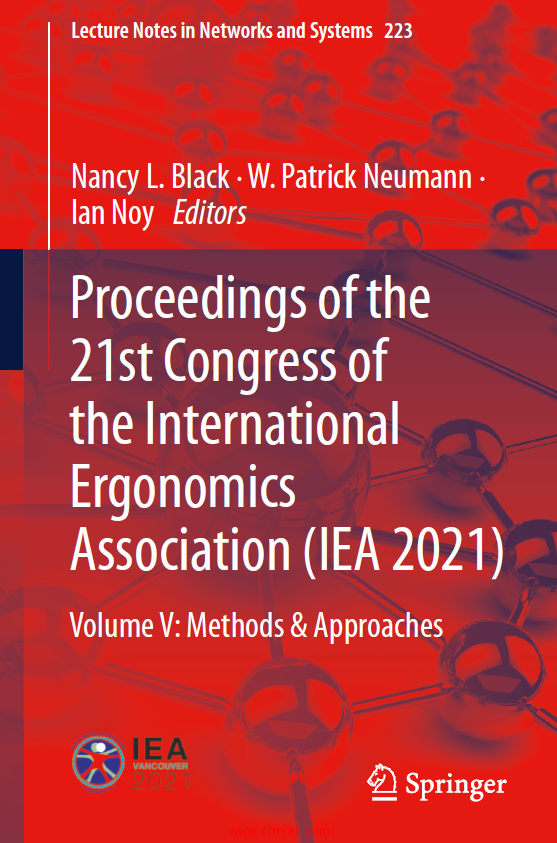 《Proceedings of the 21st Congress of the International Ergonomics Association(IEA 2021)》第1-5卷 ...