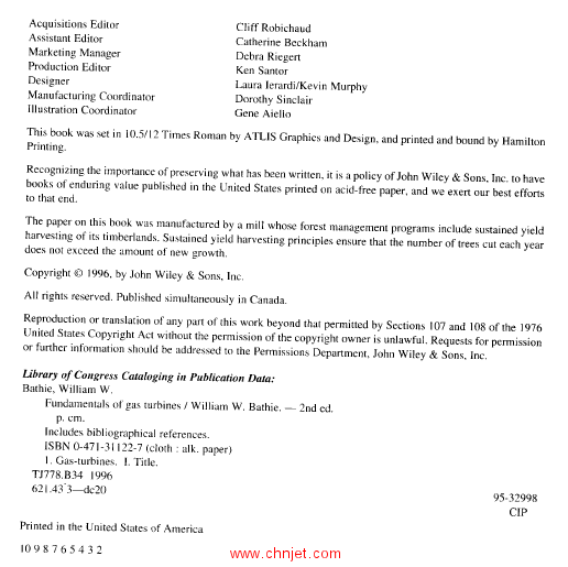 《Fundamentals of Gas Turbines》第二版