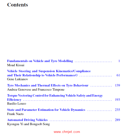 《Vehicle Dynamics：Fundamentals and Ultimate Trends》