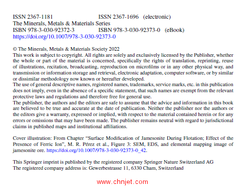 《Characterization of Minerals,Metals, and Materials 2022》