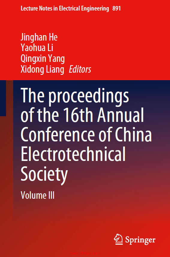 《The proceedings of the 16th Annual Conference of China Electrotechnical Society》第三卷