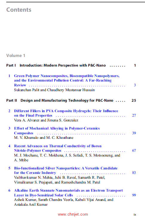 《Handbook of Polymer and Ceramic Nanotechnology》