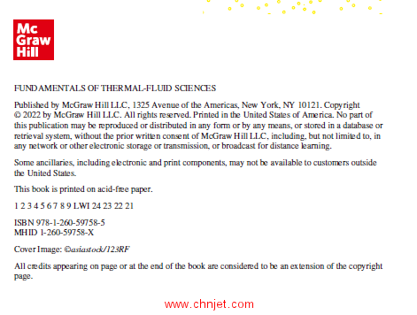 《Fundamentals of Thermal-Fluid Sciences》第六版