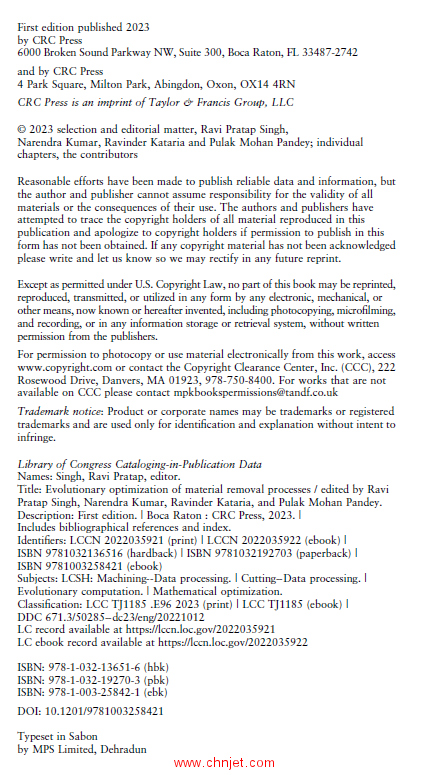 《Evolutionary Optimization of Material Removal Processes》