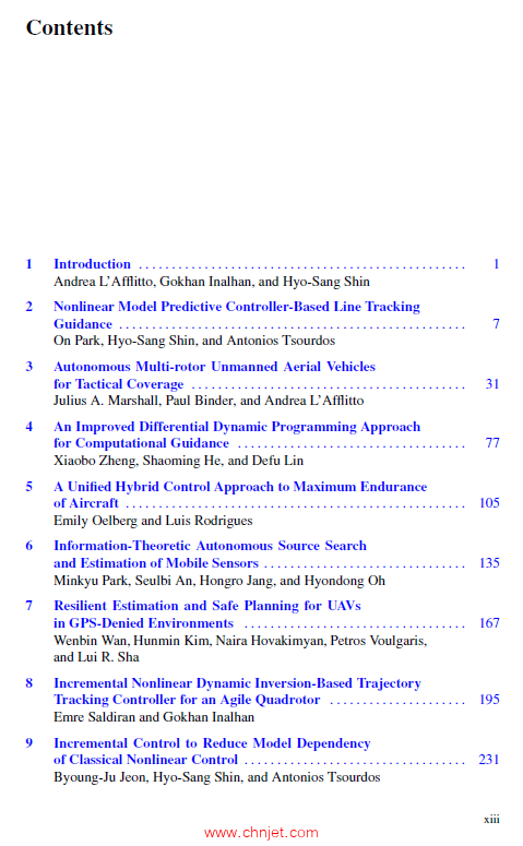 《Control of Autonomous Aerial Vehicles：Advances in Autopilot Design for Civilian UAVs》