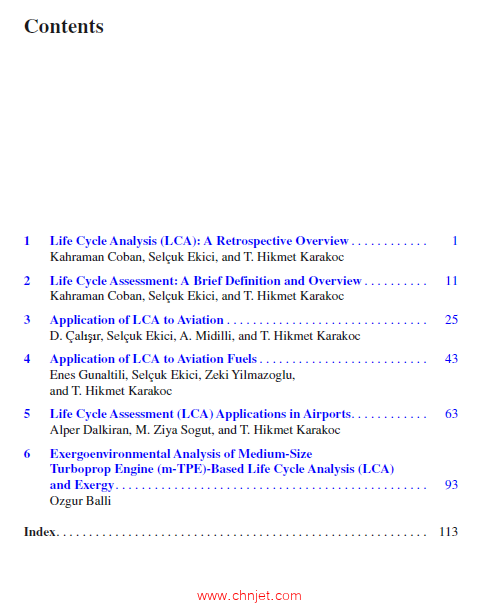 《Life Cycle Assessment in Aviation：Theory and Applications》