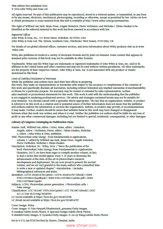 《Photovoltaic Solar Energy：From Fundamentals to Applications, Volume 2》