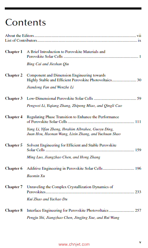 《Handbook of Perovskite Solar Cells, Volume 1：Fundamentals and Absorber Layer Optimization for Eff ...