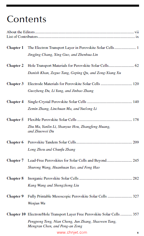 《Handbook of Perovskite Solar Cells, Volume 2：Functional Layer Optimization and Diverse Device Typ ...