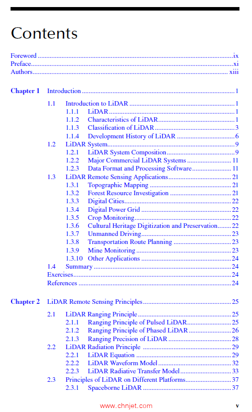 《Introduction to LiDAR Remote Sensing》