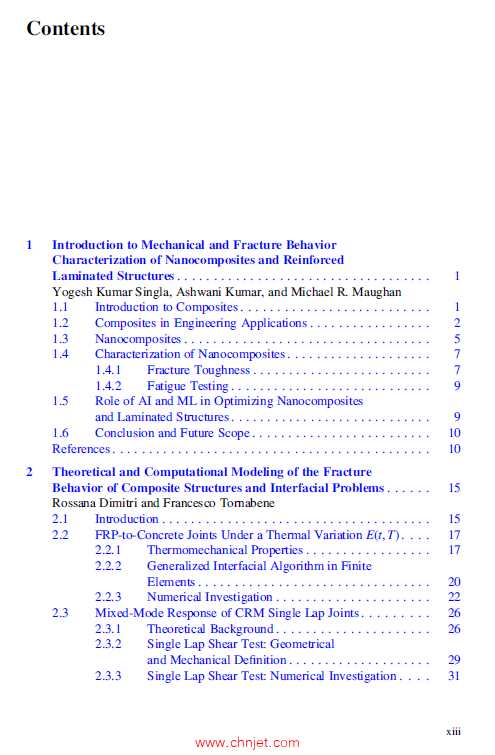 《Fracture Behavior of Nanocomposites and Reinforced Laminate Structures》