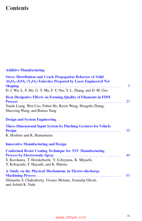 《Proceedings of the 38th International MATADOR Conference》