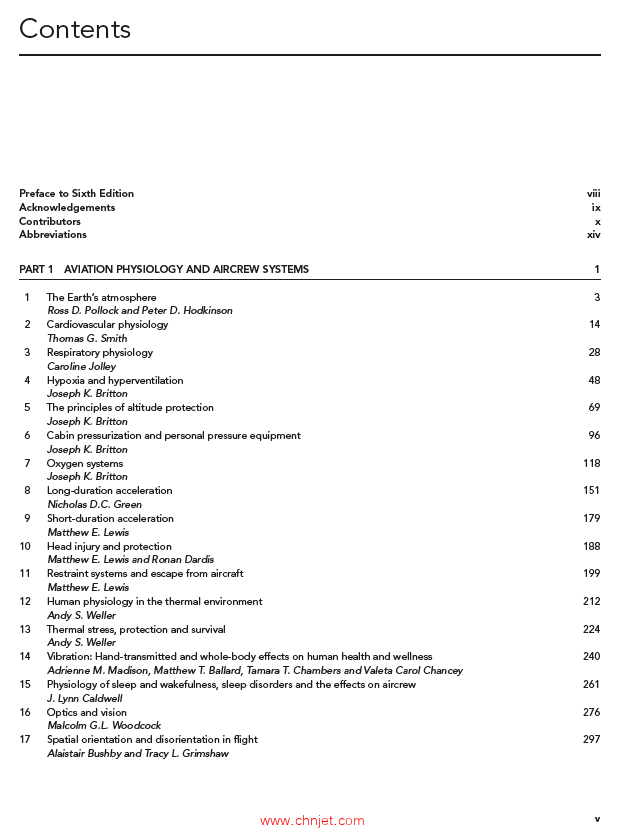 《Ernsting’s aviation and space medicine》第六版