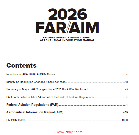 《FAR/AIM 2026：Federal Aviation Regulations and Aeronautical Information Manual》
