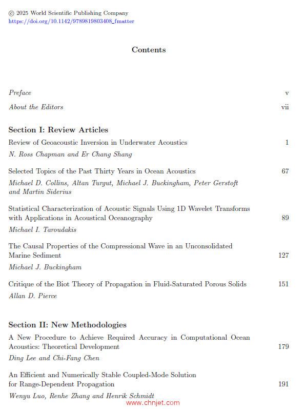 《Advances in Underwater Acoustics,Structural Acoustics,and Computational Methodologies：Volume 1: U ...