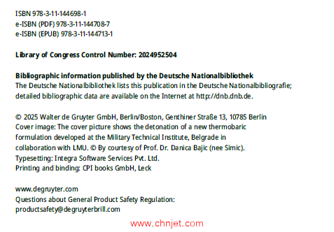 《Chemistry of High-Energy Materials：Explosives, Propellants, Pyrotechnics》第七版