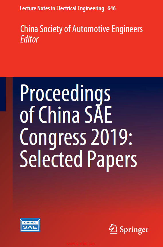 《Proceedings of China SAE Congress 2019:Selected Papers》