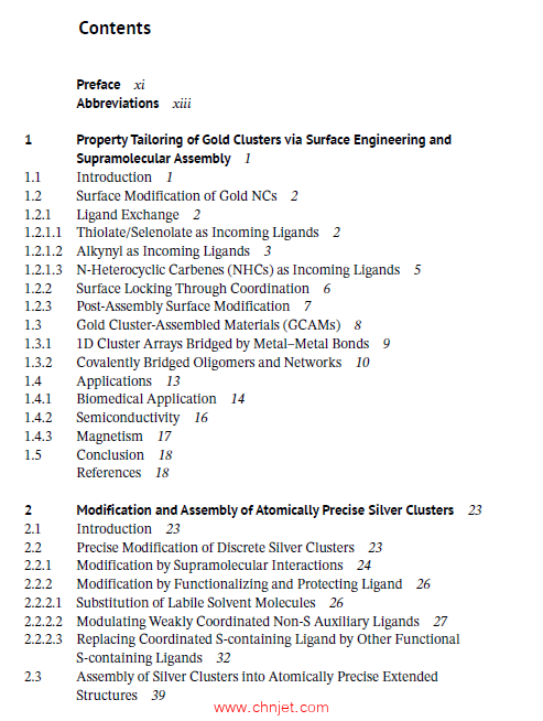 《Atomically Precise Metal Clusters：Surface Engineering and Hierarchical Assembly》