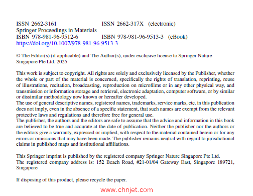 《Advanced Materials and Innovative Processing：Select Proceedings of ASMP 2024》