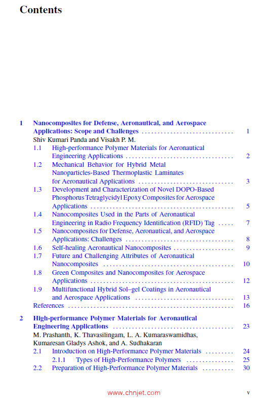 《Nanocomposites for Defense, Aeronautical and Aerospace Applications》