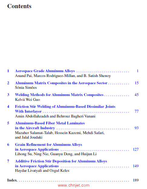 《Aluminum Technologies in Aerospace Applications》