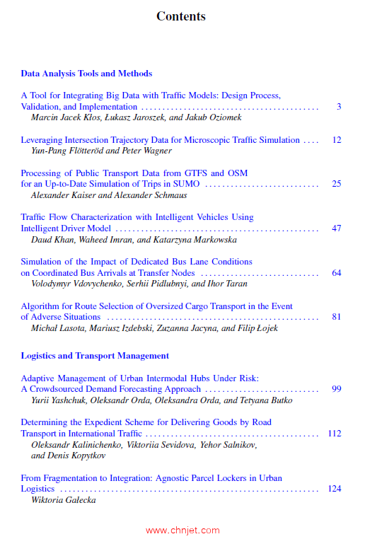 《Transport Systems Development – Methods and Solutions》