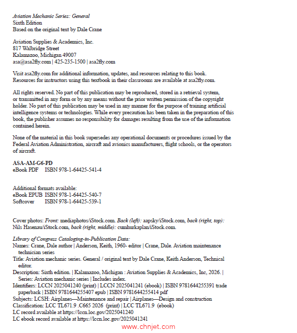 《Aviation Mechanic Series: General》第六版