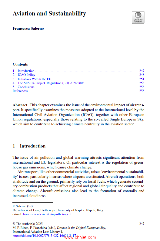 《Drones in the Digital European Sky：Theoretical Foundations and Aviation Law Perspectives》