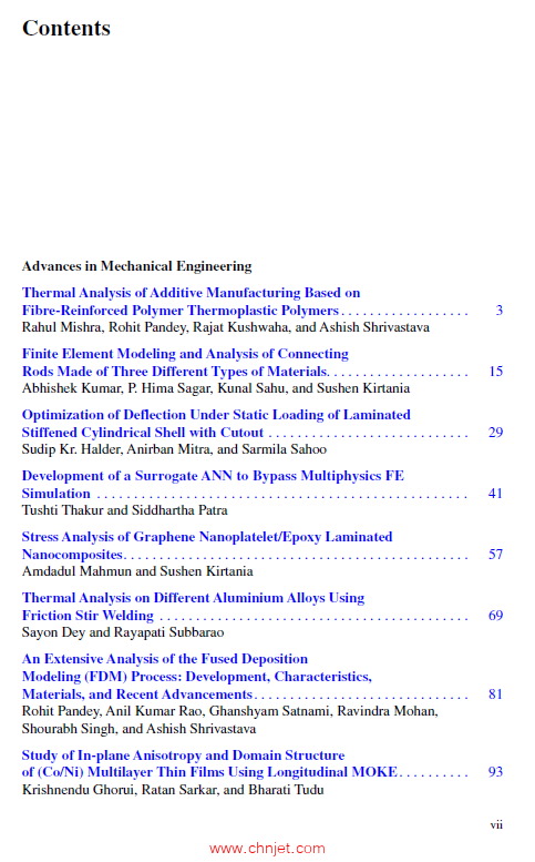 《Recent Trends in Mechanical Engineering：Select Proceedings of INCOMAME 2024》