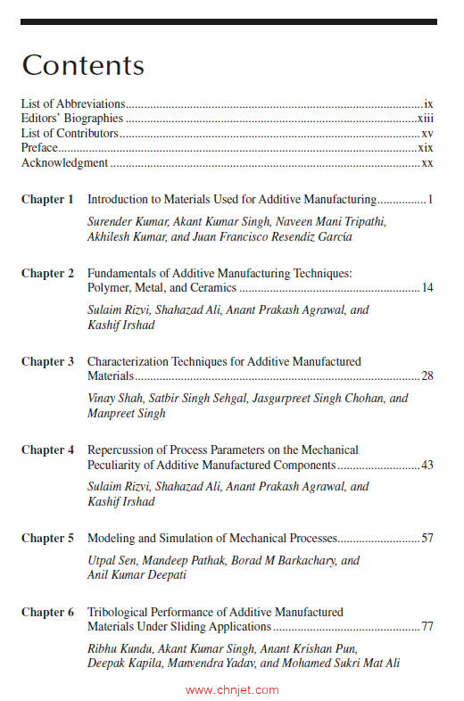 《Additive Manufactured Materials：Advances in Thermo- Mechanical and Tribological Peculiarity》