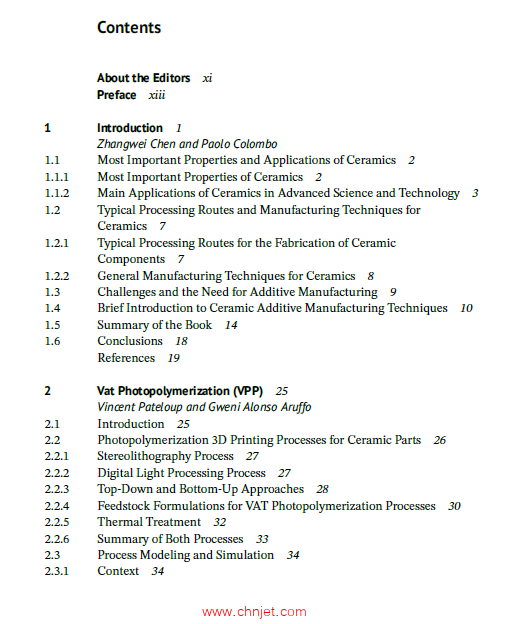 《Additive Manufacturing of Ceramics：Fundamentals, Techniques, and Applications》