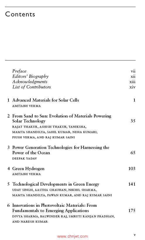 《Green Energy：From Materials to Systems》