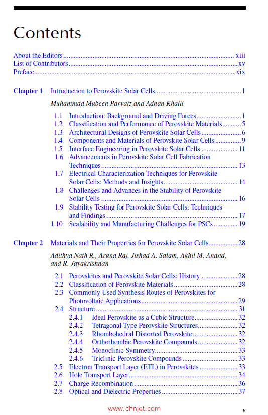 《Perovskite Solar Cells》